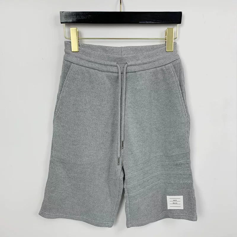 19SS TB Invisible Dark Stripe Short Skin Shutter Pineapple Knotyle Woven Penta Casual Pants