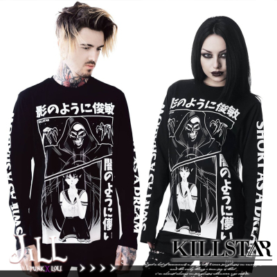 taobao agent O Jier o British killstar genuine two -dimensional shadow Japanese comics linkage Death Ji Ji Ji T -shirt