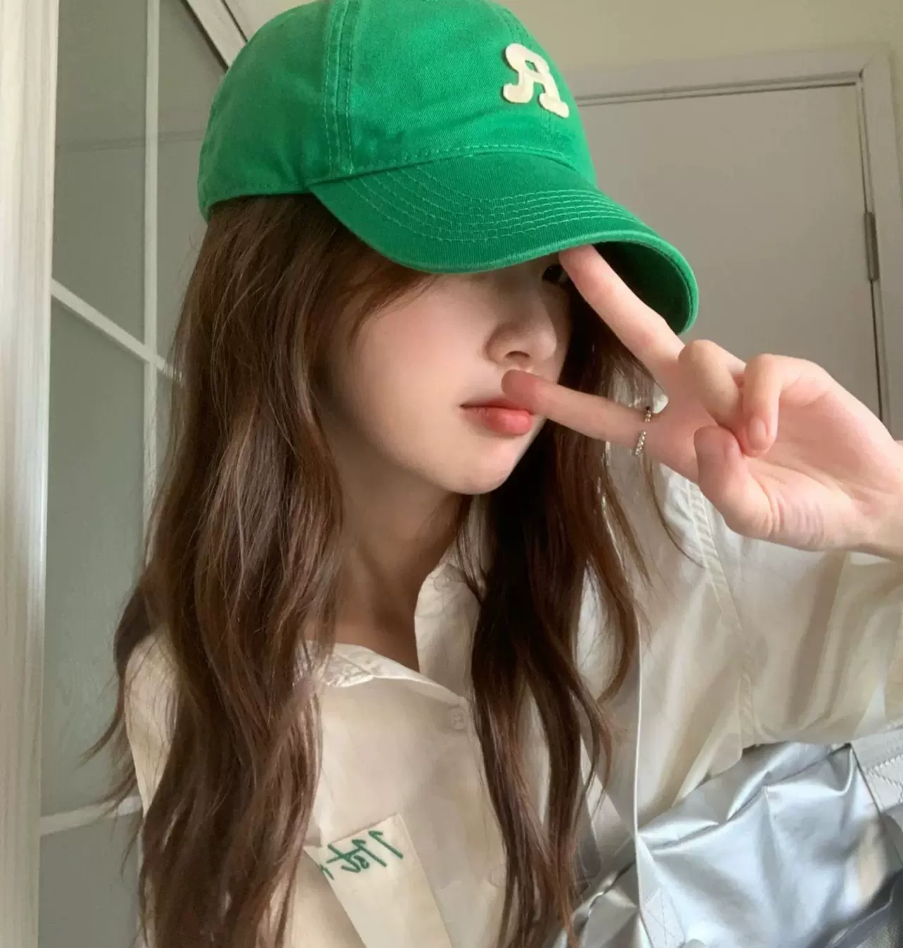 超显白 墨绿色字母棒球帽男女春夏新款韩版学生运动帽子鸭舌帽潮