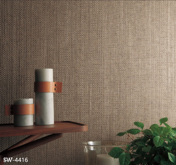 Иморт из японии обои новый модель обои темно-коричневый цвет соломенной циновки Компиляция обои спальня Учебная комната китайский стиль Стена SW4416