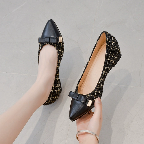 Высокая обувь, комфортные туфли с заостренным носом, коллекция 2022, осенняя, мягкая подошва