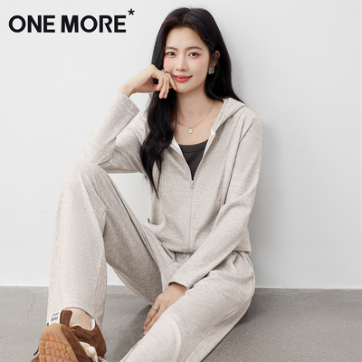 onemore休闲运动套装女糯米开衫