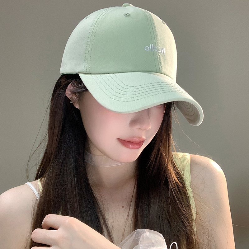 Letter Baseball Cap Women's Simple Versatile Big Head Cap Wide Brim Soft Top_voghion.com