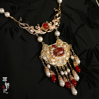 taobao agent Xunzhi Hanfu Cheongsam Pearl Ruusu Ruyi Lock Multi -use necklace Dream Huatu same model Ruyi item circle