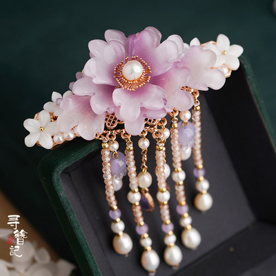 taobao agent Genuine classic cheongsam, crab pin with tassels, hair accessory, hairgrip