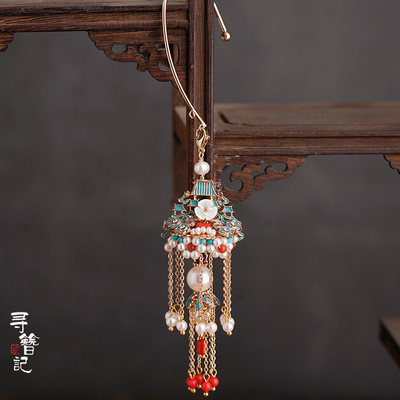 taobao agent Genuine design retro ethnic cheongsam, earrings, ear clips, ethnic style