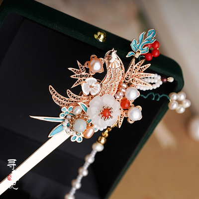 taobao agent Genuine retro Chinese hairpin, Hanfu, ethnic cheongsam, hair accessory with tassels, ethnic style