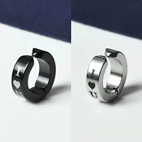 [Ушной клип] люблю черный+по одному серебро каждый