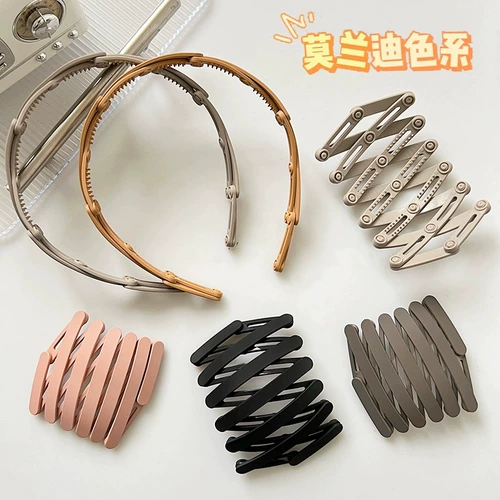 Регулируемый складной ободок для путешествий для умывания, зубчатые нескользящие шпильки для волос, новая коллекция