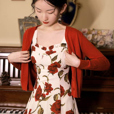 taobao agent Autumn skirt, dress, 2023 collection, floral print, flowered