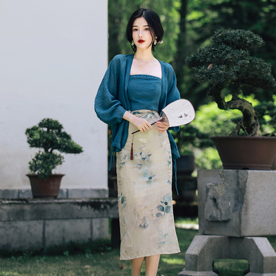 taobao agent Skirt, retro summer dress, Chinese style