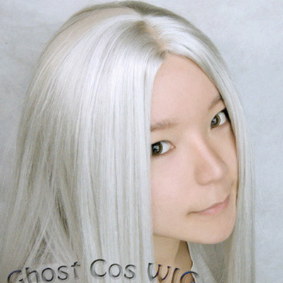 taobao agent Silver white universal bangs, cosplay, 80cm