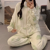 Зеленый, в цветочек