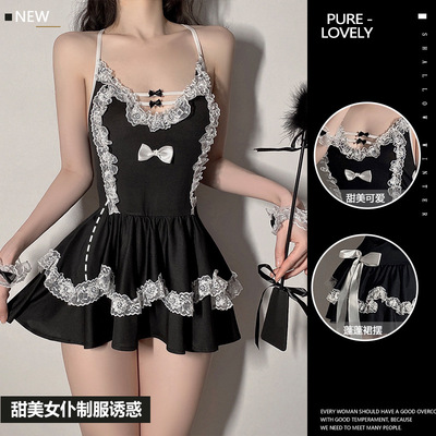 taobao agent Sexy lace pijama, dress, lifting effect, 2022 collection, backless
