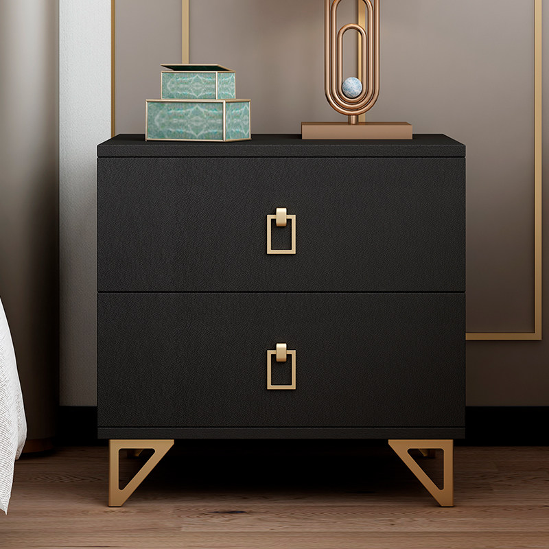 Buy Light luxury bedside table simple modern black paintfree bedroom