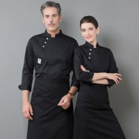 Черная ткань, лонгслив, фартук