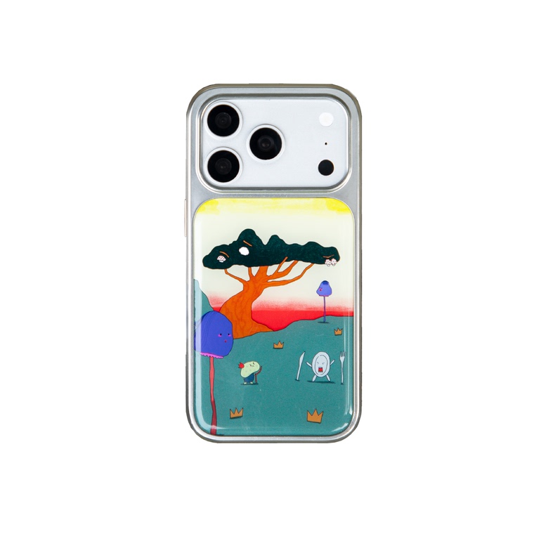 Tree & Blue Mushroom Surreal iPhone Case