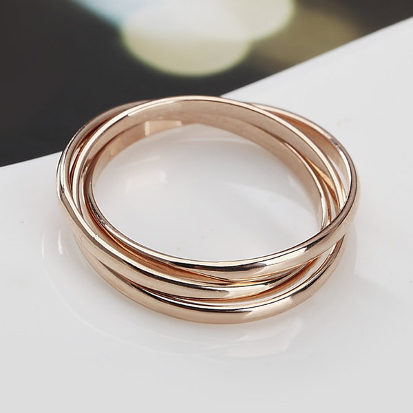 Tide, модное золотое кольцо, 18 карат, розовое золото, популярно в интернете, три цвета, в корейском стиле