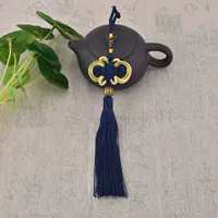 Тибетский синий кулон из бисера