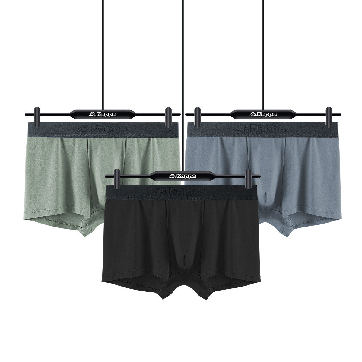 Kappa 卡帕 KP9K11 50支莫代尔棉 男式内裤 3条装 天猫优惠券折后¥39包邮(¥89-50)多色组合可选
