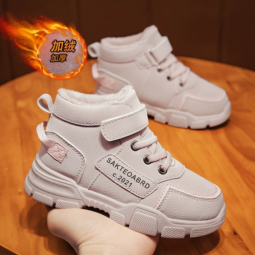 Обувь для девочек 2021 года, новый зимний стиль, бархат и утолщение, чтобы согреться, хлопковая обувь для девочек, детские осенние и зимние детские сапоги Martin