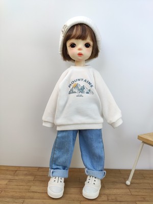 taobao agent Brand new sweatshirt, doll, clothing, round collar, long sleeve