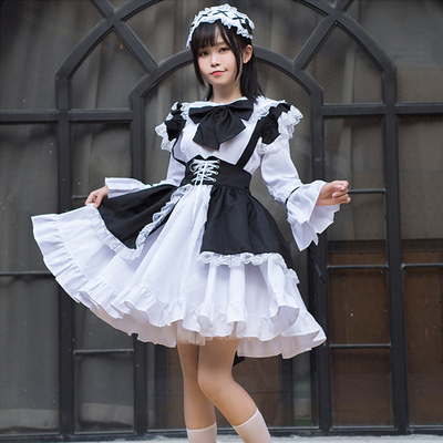 taobao agent Japanese dark loli cosplay cute Lolita dress two -dimensional animation performance coffee shop maid service