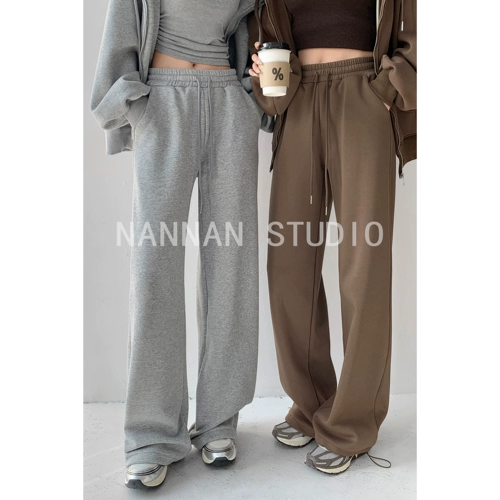 Цветные осенние штаны, свободный крой, в американском стиле, по фигуре