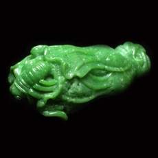 Ювелирные камни 原矿天然绿松石郧西玉化菜籽黄精工雕刻百财白菜挂件配饰吊坠