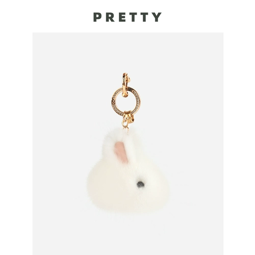 Квадрат красоты/норковые волосы милый маленький кролик с настоящим мехом плюш, мешок для кролика подвесной кольцо декоративное подарок