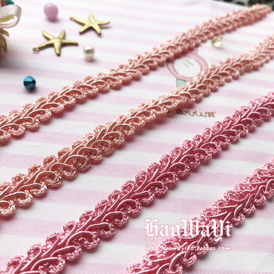 taobao agent DIY retro style 边 lace pink pink pink two colors can be selected about 15mm width 2 yuan 2 meters
