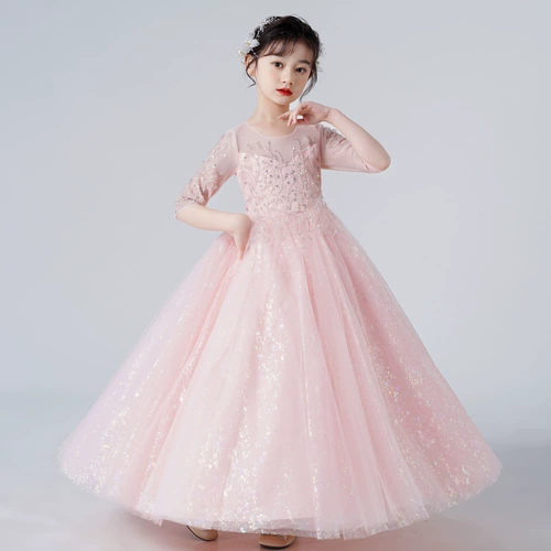 Элитный наряд маленькой принцессы, костюм, манекен головы, пианино, с вышивкой