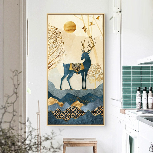 Fortune Deer European -стиль 5D Diamond Painting 2020 Новая модель полная бриллиантовая современная гостиная вертикальная версия крыльца -коридора проходного прохода