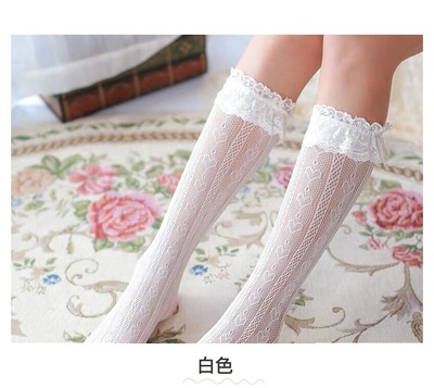 taobao agent Genuine lace cute thin Japanese socks, Lolita style, lace dress