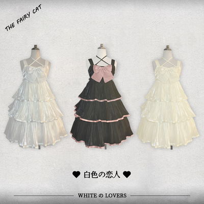 taobao agent Genuine white elegant slip dress, Lolita style, Lolita Jsk