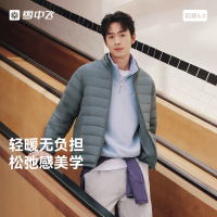 雪中飞男士立领简约排骨羽绒服