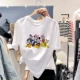 Mickey T-shirt nữ ngắn tay thủy triều lưới màu đỏ Dongdaemun mới Hàn Quốc cá tính hàng đầu Sinh viên phong cách phương Tây Quần áo nữ phong cách Hồng Kông - Áo phông