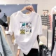 Mickey T-shirt nữ ngắn tay thủy triều lưới màu đỏ Dongdaemun mới Hàn Quốc cá tính hàng đầu Sinh viên phong cách phương Tây Quần áo nữ phong cách Hồng Kông - Áo phông