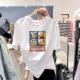 Mickey T-shirt nữ ngắn tay thủy triều lưới màu đỏ Dongdaemun mới Hàn Quốc cá tính hàng đầu Sinh viên phong cách phương Tây Quần áo nữ phong cách Hồng Kông - Áo phông