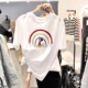 Mickey T-shirt nữ ngắn tay thủy triều lưới màu đỏ Dongdaemun mới Hàn Quốc cá tính hàng đầu Sinh viên phong cách phương Tây Quần áo nữ phong cách Hồng Kông - Áo phông