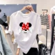 Mickey T-shirt nữ ngắn tay thủy triều lưới màu đỏ Dongdaemun mới Hàn Quốc cá tính hàng đầu Sinh viên phong cách phương Tây Quần áo nữ phong cách Hồng Kông - Áo phông