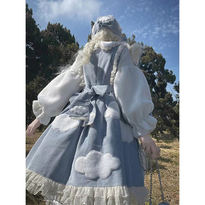 taobao agent Cute warm dress with sleeves, Lolita style, long sleeve, Lolita OP