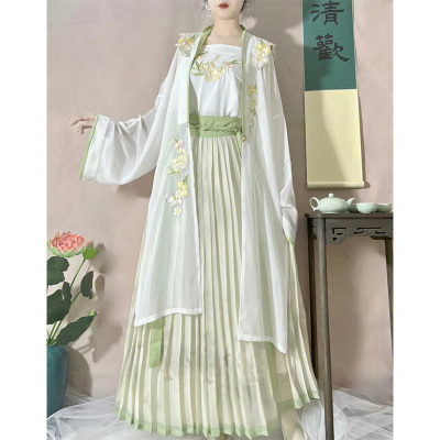 taobao agent Autumn Hanfu, collar, set, Chinese style, with embroidery