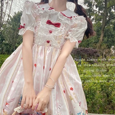 taobao agent Genuine Japanese design summer top, with short sleeve, Lolita style, trend of season