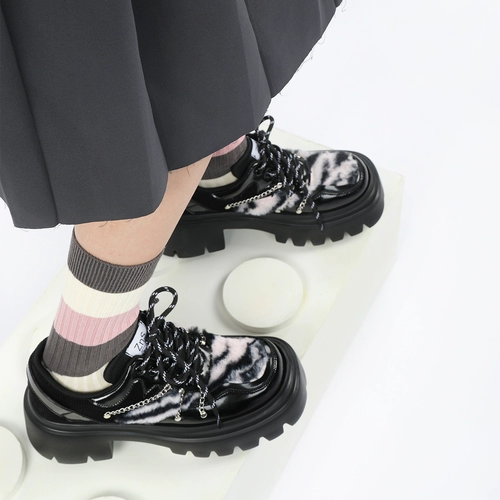 Демисезонные туфли, оригинальная обувь на платформе для отдыха для кожаной обуви