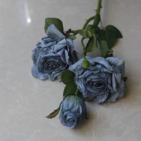 [Синий] 3 головных кокса розы 52 см