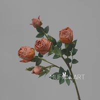 [Orange Red] Long Branch Coke Rose (5 голов) 64 см