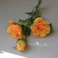 [Orange] 3 головные коксовые розы 52 см