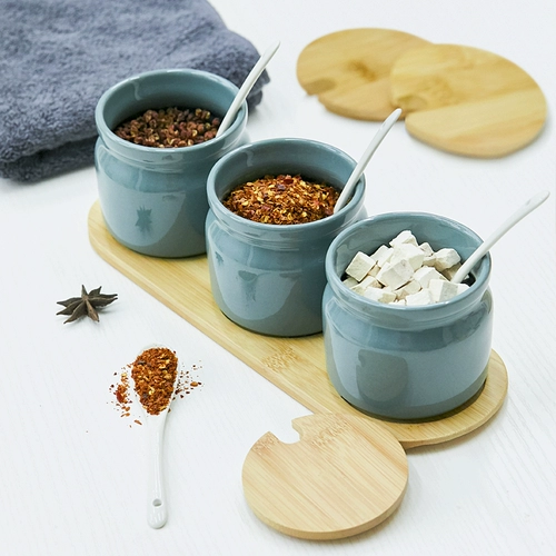 Керамическая приправа комбинация кухонная коробка домашней приправы с набором масляного соляного соуса