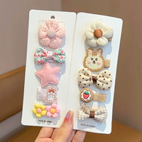 Розовый и каштановый клип для волос + тканевый клип с 10 частями